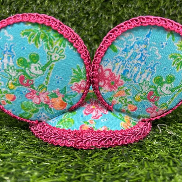 Lilly Pulitzer Disney Print HANDMADE Mouse Ear Hat/ Fascinator Hat - Picture 2 of 5